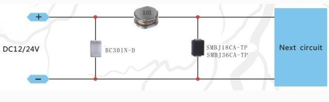 TVS transient voltage suppressor diode principle and application circuit figure 3