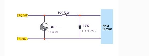 TVS transient voltage suppressor diode principle and application circuit figure 